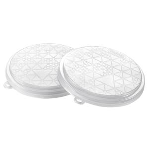 Reusable <b>Plastic</b> Yogurt <b>Lids</b> Set of 2 Pack Size 6 for <b>Container</b> Storage - Product Image 1