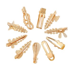 Elegantes Pinzas para el Cabello Doradas con Perlas y Diamantes de Imitación para Mujer, Pinza Lateral de 10 cm para Uso Diario - Product Image 5