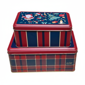Collection Solstice d'hiver Boîte de rangement rectangulaire en métal 2 pièces - Product Image 2