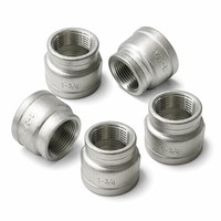 Raccord réducteur en acier inoxydable 304 BSPP BSPT haute pression, lisse, marque ZL, filetage double femelle 1/2, 3/4, 1 pouce, pour tuyauterie