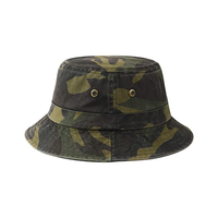 Fabricante logotipo personalizado Camo cubo sombrero pescador hombres sol pesca gorra camuflaje cubo sombrero