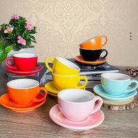 Vente en gros de tasses à thé en céramique de style classique réutilisables, ensembles de tasses et soucoupes, boîte cadeau, capacité 250 ml/90 ml, design floral, pour la maison et l'hôtel