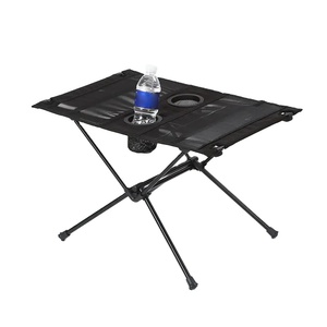 โต๊ะปิกนิกกลางแจ้งแบบพกพาพับได้พร้อมที่ยึดอลูมิเนียมอัลลอยด์เต็นท์เส้นด้ายสำหรับตั้งแคมป์ถนนการเดินทางตกปลาโต๊ะรับประทานอาหาร - Product Image 1