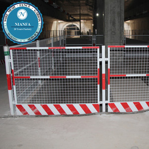 ประตูเหล็กนิรภัยสำหรับลิฟต์  แบบตาข่ายลวดเชื่อม  สำหรับงานก่อสร้าง  ป้องกันการตก  ใช้ในช่องลิฟต์ - Product Image 2