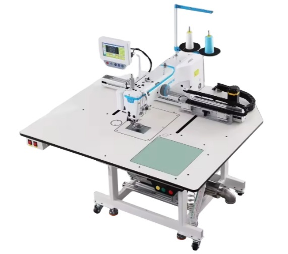 Jack M5+-F11AF13F25-X Sewing Machine Has Sewing Area of 800x350mm and Equipped with Hidden Laser Cutter