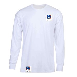 メンズ長袖プリントTシャツポリエステル/コットンブレンド180gヘビー級エコフレンドリーなしわ防止クイックドライ通気性レギュラー - Product Image 6