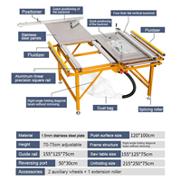 Scie à table pour le travail du bois, établi dédié, scie à table coulissante de précision, scie multifonctionnelle