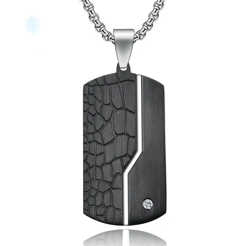 PUSHI jewelry personalized mens hip hop stainless steel jewelry pendant sublimation dog tags charms
