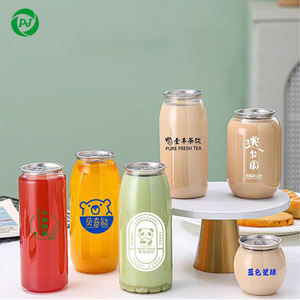 Xunying Custom Logo Voor Huisdier <span class=keywords><strong>Plastic</strong></span> Blikjes 330Ml 500Ml Lege Thee Koffie Bier Sap Soda Pull-Ring Gemakkelijk Open - Product Image 1