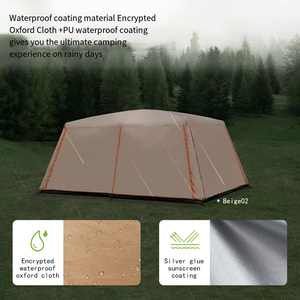 6-10 Person Beach Camping <strong>Tent</strong> Large Canopy with Extra Space-Two Rooms and Big Hall for Group Travel - Product Image 5