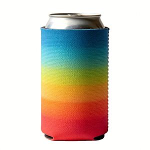 Custom 10oz Neoprene <b>Material</b> with Logo Slim Skinny Blank Insulated Sublimation Can <b>Cooler</b> Sleeve No Closure - Product Image 2