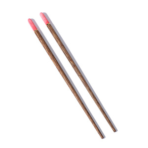 Palillos de bambú y madera Yuanjin, con punta colorida antideslizante, para servir en el hogar, de color sólido y forma redonda. - Product Image 5