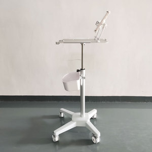New dual tablet <b>computer</b> trolley, portable mobile medical <b>table</b> with lifting function, aluminum alloy large panel trolley - Product Image 3