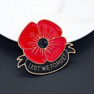 Broche en stock pour corsage commémoratif de la princesse Kate, épinglette en métal émaillé et coquelicot - Product Image 2