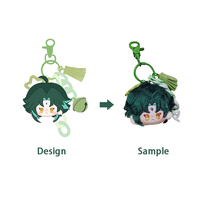 Peluche personnalisée, jouet en peluche doux, jouet de dessin animé fait main, peluche de jeu et d'anime tendance, accessoires amovibles, version mini Q personnalisable