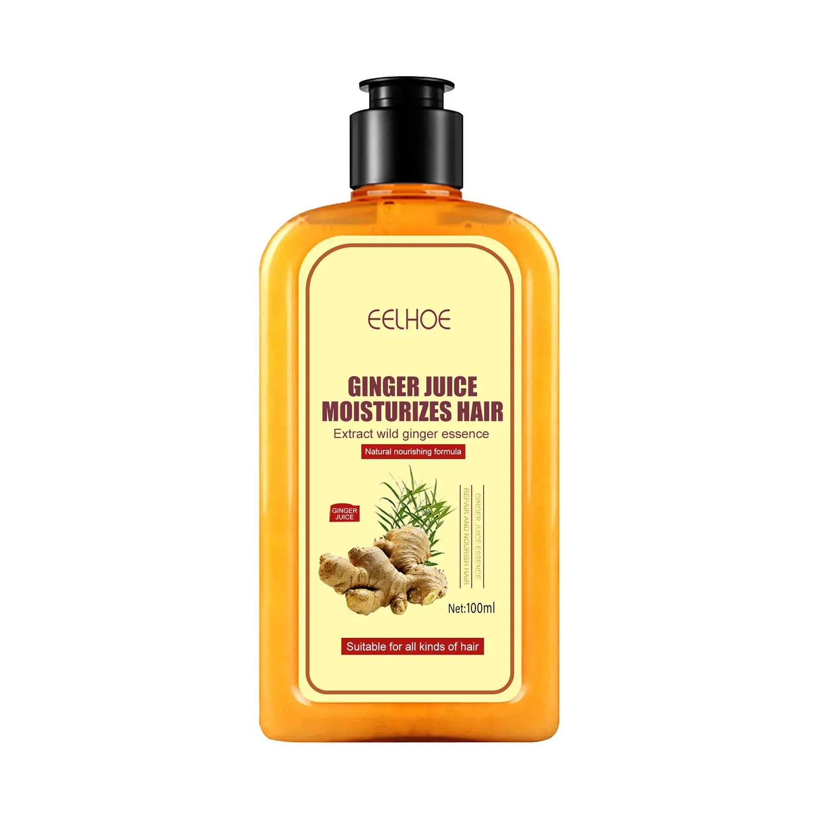 EELHOE Ginger Essence Herbal Shampoo Resistente À Nutrição Do Cabelo Raízes Anti Destacamento Fixo Shampoo De Crescimento Do Cabelo