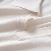 T-shirt en cachemire et soie pour homme, col marin, 220g, fabrication OEM ODM, vente en gros, vente au détail, production personnalisée