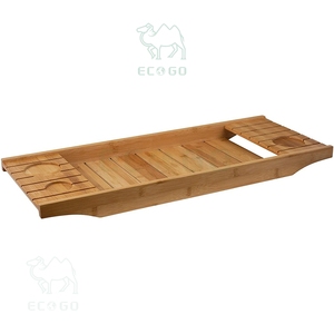 Bandeja de baño de bambú anticorrosiva, de 28 pulgadas estante de almacenamiento y 70 cm, soporte para vino, carrito de baño de madera - Product Image 6