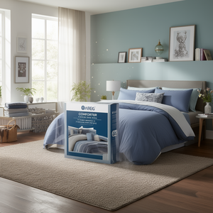 APEG <b>Comforter</b> <b>Set</b> 7 Piece Striped Modern Bedding Home Use 100% Polyester Machine Washable - Product Image 2