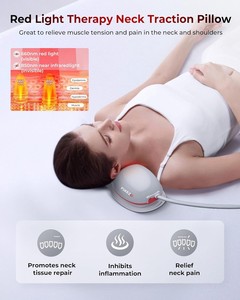 Masajeador de <span class=keywords><strong>Cuello</strong></span> con Calor y Terapia de Luz Roja, Dispositivo Inalámbrico de Tracción Cervical para Alivio del Dolor TMJ y Masaje de Hombros - Product Image 2