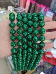 40 colore di Pietra Naturale Nodo Collana di 45-70cm 16-30 pollici 8/10/12mm collana di Malachite - Product Image 3