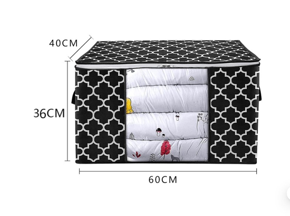 Cotton quilt storage bag large capacity moving printing non-woven organizing box foldable household clothes storage bag
