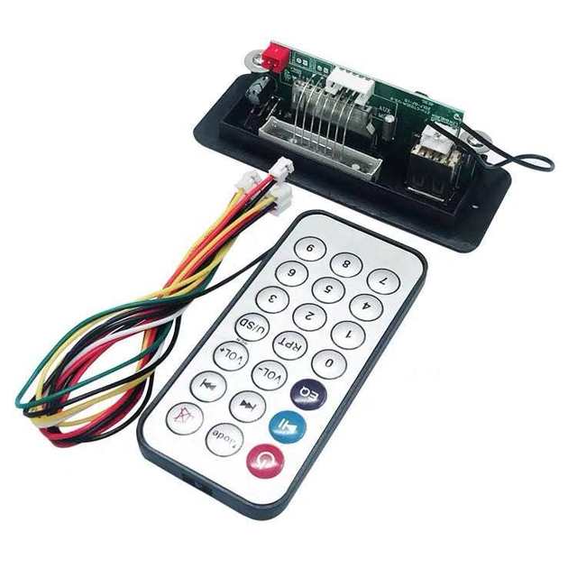 5v 12 v general radio with display MP3 decoder board for borne power amplifier with USB player