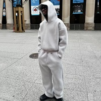 Custom Streetwear Joggers Hombres Fleece Flared Stacked Chándal Fabricante Pantalones de chándal y Sudadera con capucha Conjunto para los hombres