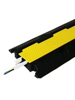 Protection de câble de qualité supérieure pour l'extérieur, 2 canaux, rampe en caoutchouc, ralentisseur de vitesse, protection de câble, protection de câble de circulation