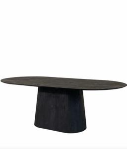 Hot Sale Modern Minimalist Designer Sintered Stone Dining Table <b>Light</b> Luxury Large Dining Room Black Wood Veneer Dining Table - Product Image 1