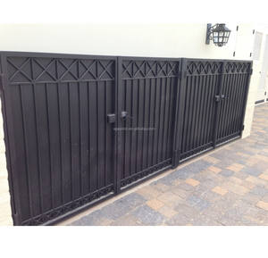 Porte en <span class=keywords><strong>fer</strong></span> moderne à une seule porte avec design <span class=keywords><strong>battant</strong></span>, galvanisée à chaud, motorisation en option, pour usage hôtelier - Product Image 1