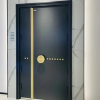 Porte d'entrée en acier moderne anti-effraction pour intérieur, surface finie, manuelle, pour villa et usage domestique, vente en gros disponible