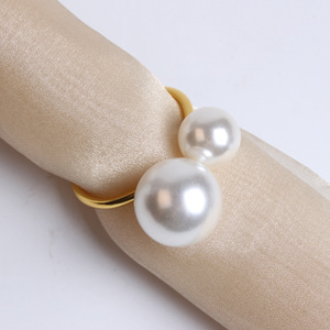 Servilleteros con palabras en U de perlas destacadas transfronterizas, anillos de servilleta con <span class=keywords><strong>boca</strong></span> galvanizada que conservan el Color - Product Image 2