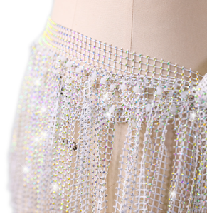 <span class=keywords><strong>Gonna</strong></span> Professionale per Danza del Ventre Economica Taglia Unica con Paillettes e Frange, Sciarpa per Festa, Club, Palcoscenico e Competizioni per Donne - Product Image 6