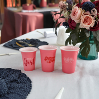 Gobelets à café jetables XINBANG en gros - 12 oz/16 oz PP biodégradable à paroi simple avec couvercles, contenants pour boissons chaudes (logo personnalisé)