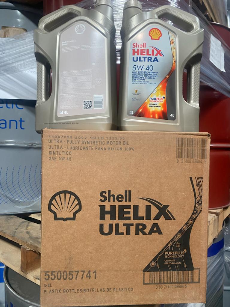 Shell HELIX ULTRA 5W-40 Motor Oil - 4 Liter Full Synthetic Lubricant