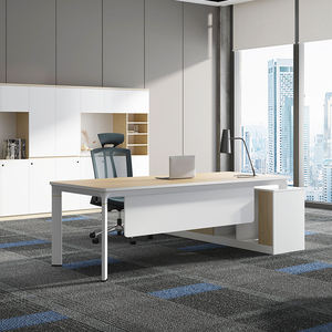 Muebles de Oficina Modernos, <span class=keywords><strong>Escritorio</strong></span> Ejecutivo de Madera, Conjunto de <span class=keywords><strong>Escritorio</strong></span> Ejecutivo en Forma de L, Mesa de Oficina Blanca - Product Image 1