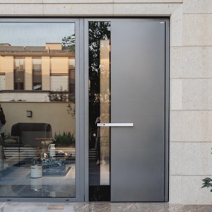 <span class=keywords><strong>Porte</strong></span> à battants en aluminium à rupture de pont thermique résistante aux ouragans <span class=keywords><strong>avec</strong></span> grande fenêtre, étanche et insonorisée pour <span class=keywords><strong>entrée</strong></span> de villa ou <span class=keywords><strong>d</strong></span>'hôtel - Product Image 3