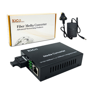 KICO sợi quang 10/100/1000M phương tiện truyền thông chuyển đổi RJ45 + Chế độ duy nhất sợi quang thu phát sợi RJ45 chuyển đổi thiết bị quang học - Product Image 1
