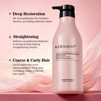 Crème de traitement à la kératine brésilienne sans formaldéhyde, formule lissante pour cheveux effet miroir et soyeux, qualité salon
