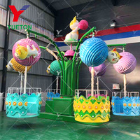 Manèges de fête foraine pour enfants, équipement de parc ludique, machine de jeux, manège rotatif à thème chat, ballons Samba