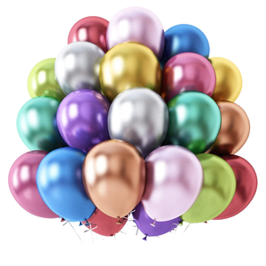 12 Inch Sáng Bóng Hạnh Phúc Sinh Nhật Đảng Trang Trí 12 Inch Ballon Heli Cao Su Màu Đỏ Màu Hồng Tím Vàng Và Bạc Kim Loại Bóng - Product Image 1