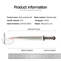 Couteau tactique de survie en plein air personnalisable DIY United Divine Sword, lame fixe en acier inoxydable de haute qualité, manche G10
