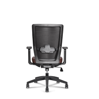 Chaise de bureau exécutive moderne, dossier moyen, entièrement en cuir, avec roulettes pivotantes silencieuses