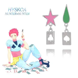 Аниме серьги Hunter X Hunter Hisoka серьги японский косплей Мужчины Женщины реквизит в форме сердца аксессуары для вечеринки Хэллоуина