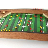 XINWA Jeu de football de table interactif en bois personnalisable pour la maison, le bar et les fêtes, divertissement de bowling de balles à clipser