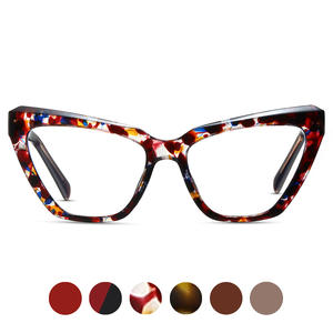 Lunettes anti-lumière bleue 87250, monture TR90, monture papillon complète, unisexe, avec charnière élastique à 30 degrés - Product Image 5