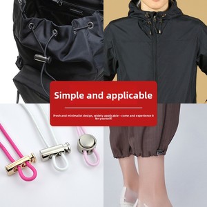 Hebilla de <span class=keywords><strong>Metal</strong></span> de Alta Calidad, Aleación de Zinc, Galvanoplastia, Diseño de Nariz de Cerdo, Doble Orificio, Doble Resorte, Elástica, Ajustable, para Cordón - Product Image 4