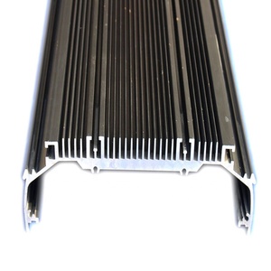 Customized nero anodizzante heatsink shell <span class=keywords><strong>led</strong></span> acquario luce profilo alluminio dissipatore profili di estrusione in alluminio - Product Image 1