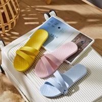 Sandales d'été pour femmes, légères, antidérapantes, imperméables, à bout ouvert, pliables, en EVA, pour la plage, les voyages, la salle de bain, portables